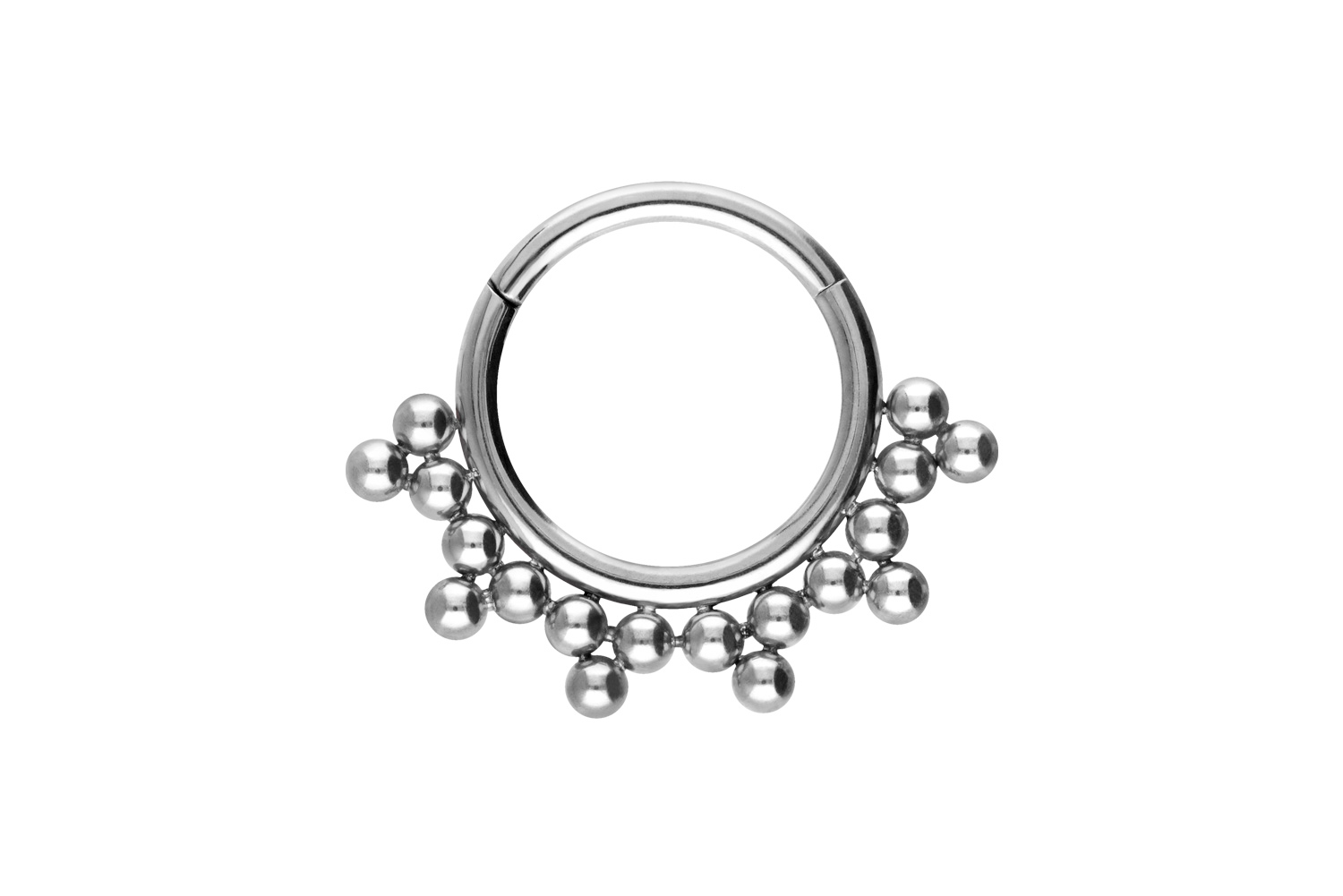 Titan Segmentring Clicker Piercing 18 KUGELN